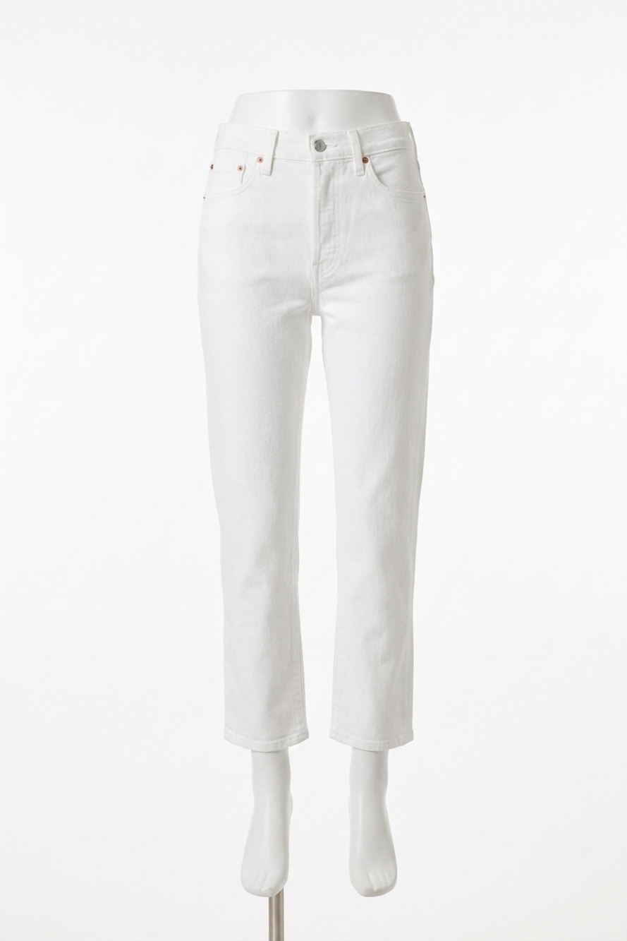 NEW PISTOLA bri high rise slim straight jean in antique white